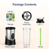 Licuadora personal para batidos y smoothies con 3 vasos para llevar de 22 oz, 22000 RPM