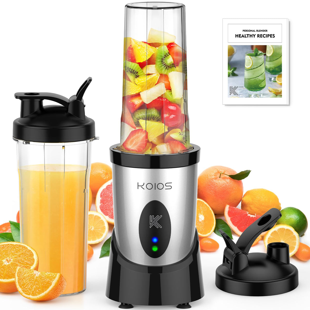 Licuadora personal para batidos y smoothies con 3 vasos para llevar de 22 oz, 22000 RPM