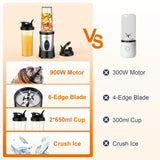 Licuadora personal para batidos y smoothies con 3 vasos para llevar de 22 oz, 22000 RPM