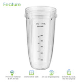Repuestos para licuadoras Ninja, vasos de 24 oz con tapas para llevar, cuchilla extractora de 7 aletas, compatibles con las licuadoras Nutri Ninja Auto iQ BL2012, BN801, BL480-30, BL640-30, BL642-30 y NN100-30.