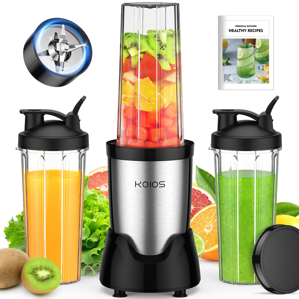 Licuadora personal para batidos y smoothies para cocina 900W