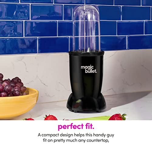 Licuadora Magic Bullet pequeña, negra, juego de 11 piezas