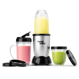 Licuadora Magic Bullet pequeña, negra, juego de 11 piezas
